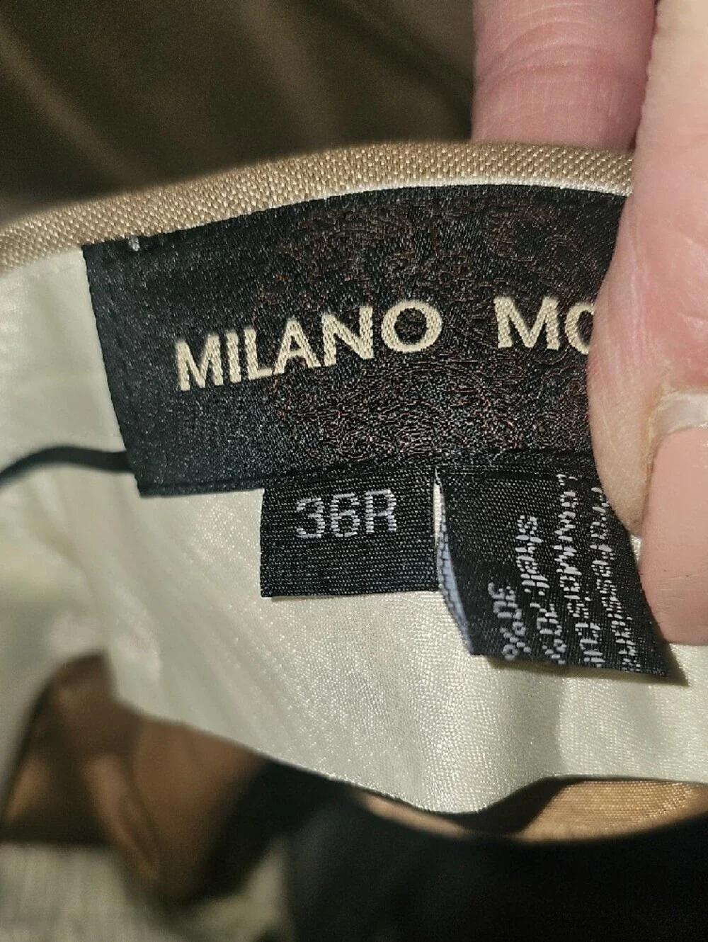 Milano Moda NWT Men's Tan Two-Piece Blazer and Trouser Suit Size 42R/36R